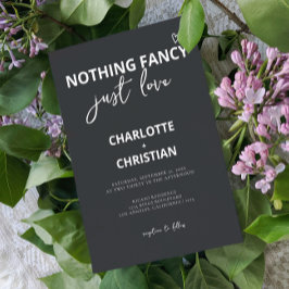 Niets Fancy, maar liefdesminimalistisch huwelijk Kaart