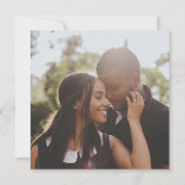 Niets Fancy, maar liefdesminimalistisch huwelijk Kaart (Achterkant)