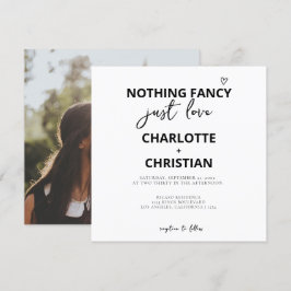 Niets Fancy, maar liefdesminimalistisch huwelijk Kaart