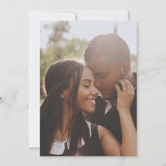 Niets Fancy, maar liefdesminimalistisch huwelijk Kaart (Achterkant)