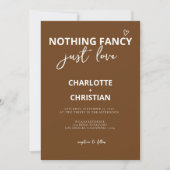 Niets Fancy, maar liefdesminimalistisch huwelijk Kaart (Voorkant)