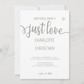 Niets Fancy, maar liefdesminimalistisch huwelijk Kaart (Voorkant)