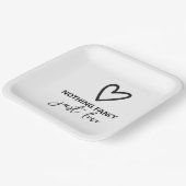 Niets Fancy, maar liefdesminimalistisch huwelijk Papieren Bordje (Gebogen)