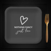 Niets Fancy, maar liefdesminimalistisch huwelijk Papieren Bordje