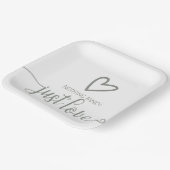 Niets Fancy, maar liefdesminimalistisch huwelijk Papieren Bordje (Gebogen)