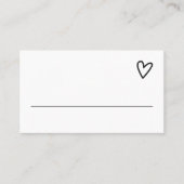 Niets Fancy, maar liefdesminimalistisch huwelijk Plaatskaartje (Voorkant)