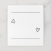 Niets Fancy, maar liefdesminimalistisch huwelijk Plaatskaartje (Buitenkant ongevouwen)