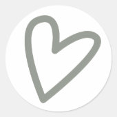 Niets Fancy, maar liefdesminimalistisch huwelijk Ronde Sticker (Voorkant)