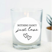 Niets Fancy, maar liefdesminimalistisch huwelijk Ronde Sticker