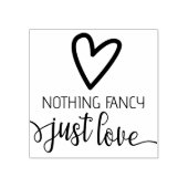 Niets Fancy, maar liefdesminimalistisch huwelijk Rubberstempel (Afrduk)