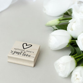 Niets Fancy, maar liefdesminimalistisch huwelijk Rubberstempel