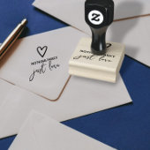 Niets Fancy, maar liefdesminimalistisch huwelijk Rubberstempel