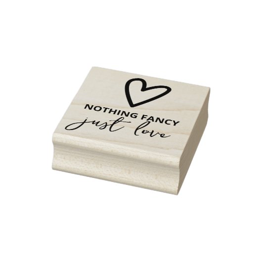 Niets Fancy, maar liefdesminimalistisch huwelijk Rubberstempel (Stempel)