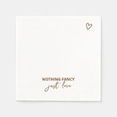 Niets Fancy, maar liefdesminimalistisch huwelijk Servet (Voorkant)