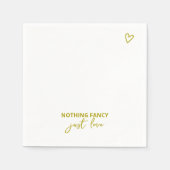 Niets Fancy, maar liefdesminimalistisch huwelijk Servet (Voorkant)