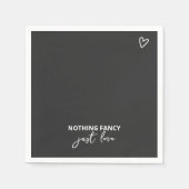 Niets Fancy, maar liefdesminimalistisch huwelijk Servet (Voorkant)