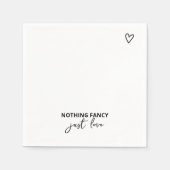 Niets Fancy, maar liefdesminimalistisch huwelijk Servet (Voorkant)