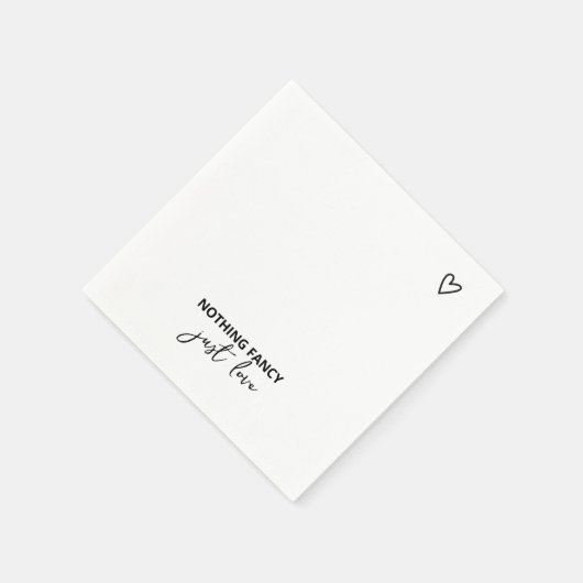 Niets Fancy, maar liefdesminimalistisch huwelijk Servet (Hoek)