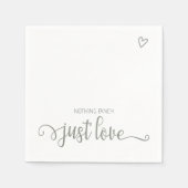 Niets Fancy, maar liefdesminimalistisch huwelijk Servet (Voorkant)