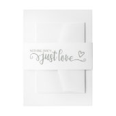 Niets Fancy, maar liefdesminimalistisch huwelijk Uitnodigingen Wikkel (Voorkant Voorbeeld)