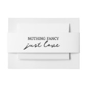 Niets Fancy, maar liefdesminimalistisch huwelijk Uitnodigingen Wikkel (Voorkant Voorbeeld)