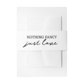 Niets Fancy, maar liefdesminimalistisch huwelijk Uitnodigingen Wikkel (Voorkant Voorbeeld)