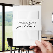 Niets Fancy, maar liefdesminimalistisch huwelijk Uitnodigingen Wikkel