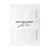 Niets Fancy, maar liefdesminimalistisch huwelijk Uitnodigingen Wikkel (Voorkant Voorbeeld)