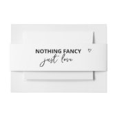 Niets Fancy, maar liefdesminimalistisch huwelijk Uitnodigingen Wikkel (Voorkant Voorbeeld)