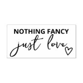 Niets Fancy, maar liefdesminimalistisch huwelijk Zelfinktende Stempel (Design)