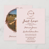 Niets Fancy Monogram Budget Wedding Invitaties (Voorkant / Achterkant)