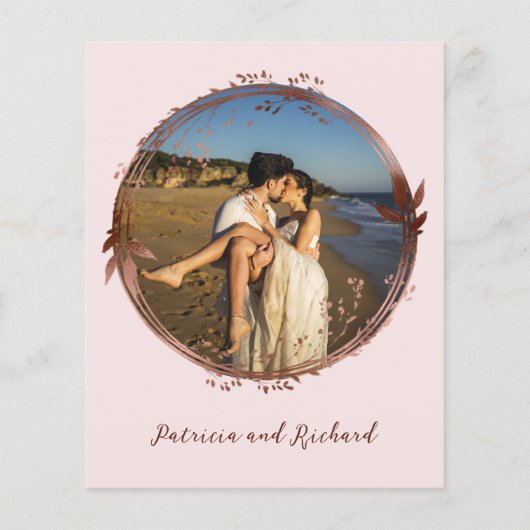 Niets Fancy Monogram Budget Wedding Invitaties (Achterkant)