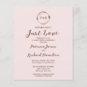 Niets Fancy Monogram Budget Wedding Invitaties (Voorkant)