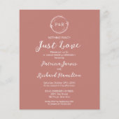 Niets Fancy Monogram Budget Wedding Invitaties (Voorkant)
