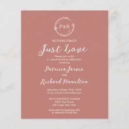 Niets Fancy Monogram Budget Wedding Invitaties