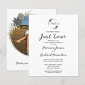 Niets Fancy Monogram Budget Wedding Invitaties (Voorkant / Achterkant)
