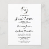 Niets Fancy Monogram Budget Wedding Invitaties (Voorkant)