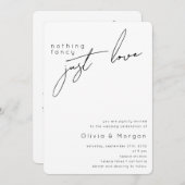 Niets Fancy Net Love Script QR Code Weddenschap Kaart (Voorkant / Achterkant)