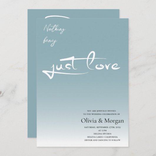 Niets Fancy Net Love Script QR Code Weddenschap Kaart (Voorkant / Achterkant)