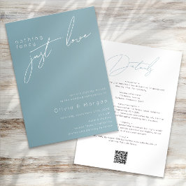Niets Fancy Net Love Script QR Code Weddenschap Kaart