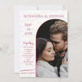 Niets Fancy Net Love Script Roze Magenta Foto Kaart (Voorkant)