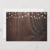 Niets Fancy Net Love String Lights Rustic Wood Kaart (Achterkant)