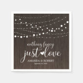 Niets Fancy Rustic String Lights Wedding Servet (Voorkant)