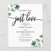 Niets Fancy Wedding Greenery Budget Invitations (Voorkant)
