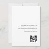 Niets fancy zwart-wit bruiloft uitnodiging (Achterkant)