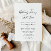 Niets fancy zwart-wit bruiloft uitnodiging