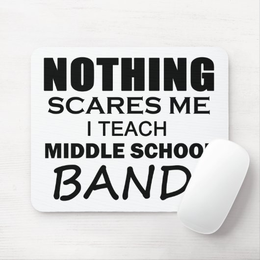 Niets geeft me aan middelschoolband muismat (Met muis)