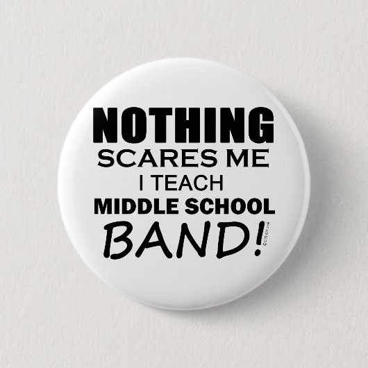 Niets geeft me aan middelschoolband ronde button 5,7 cm (Voorkant)