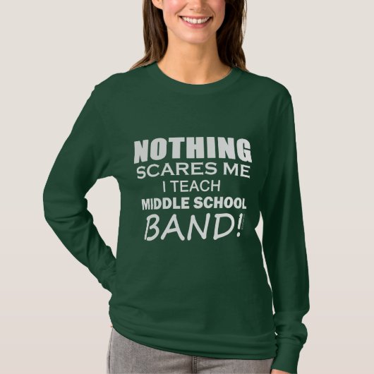 Niets geeft me aan middelschoolband t-shirt (Voorkant)