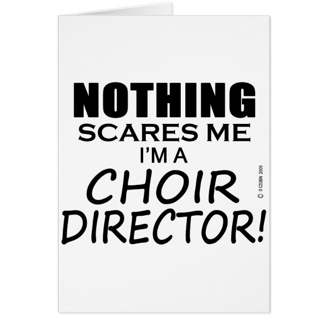 Niets geeft me een Choir Directeur (Voorkant)